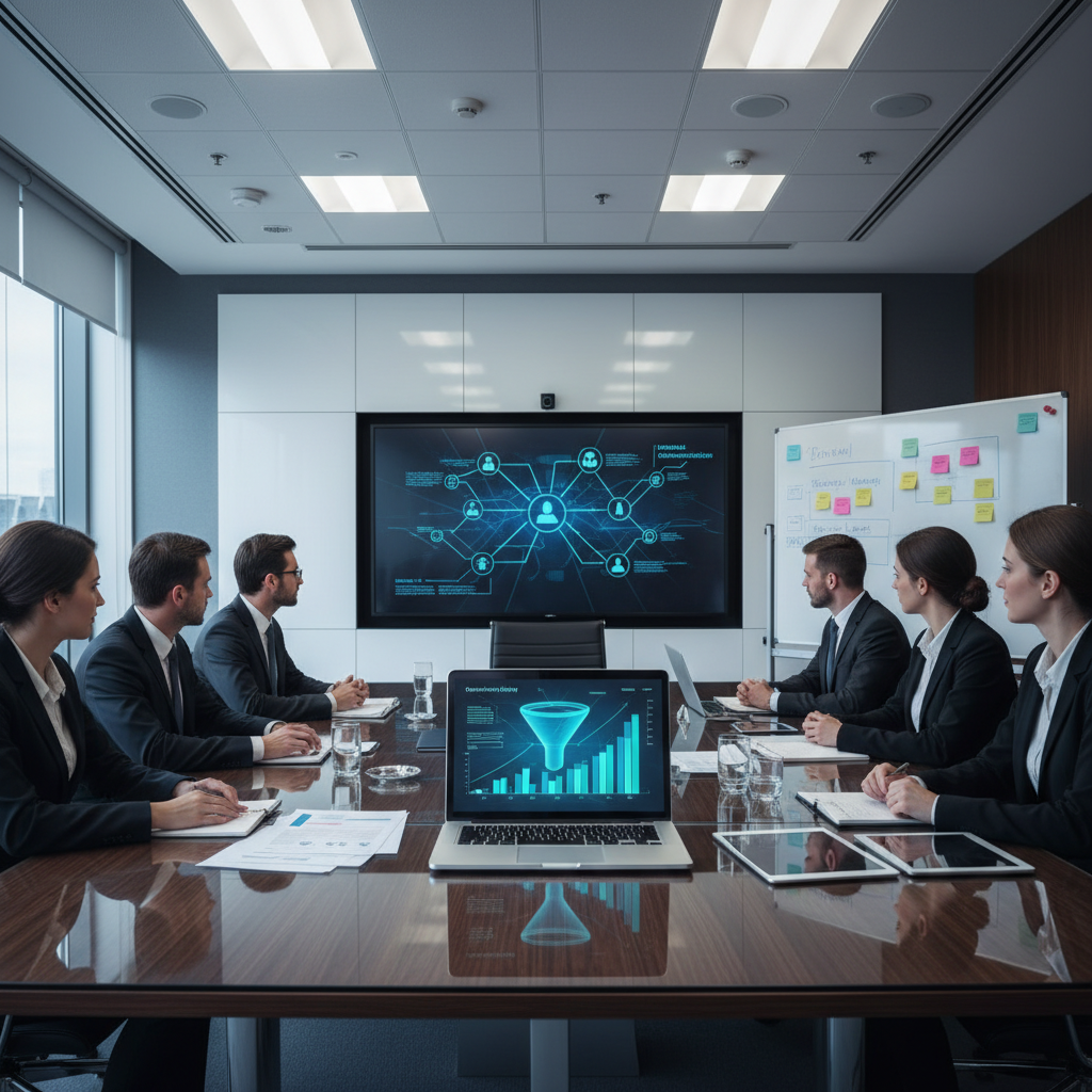 Funil de conteúdo B2B para ciclos longos