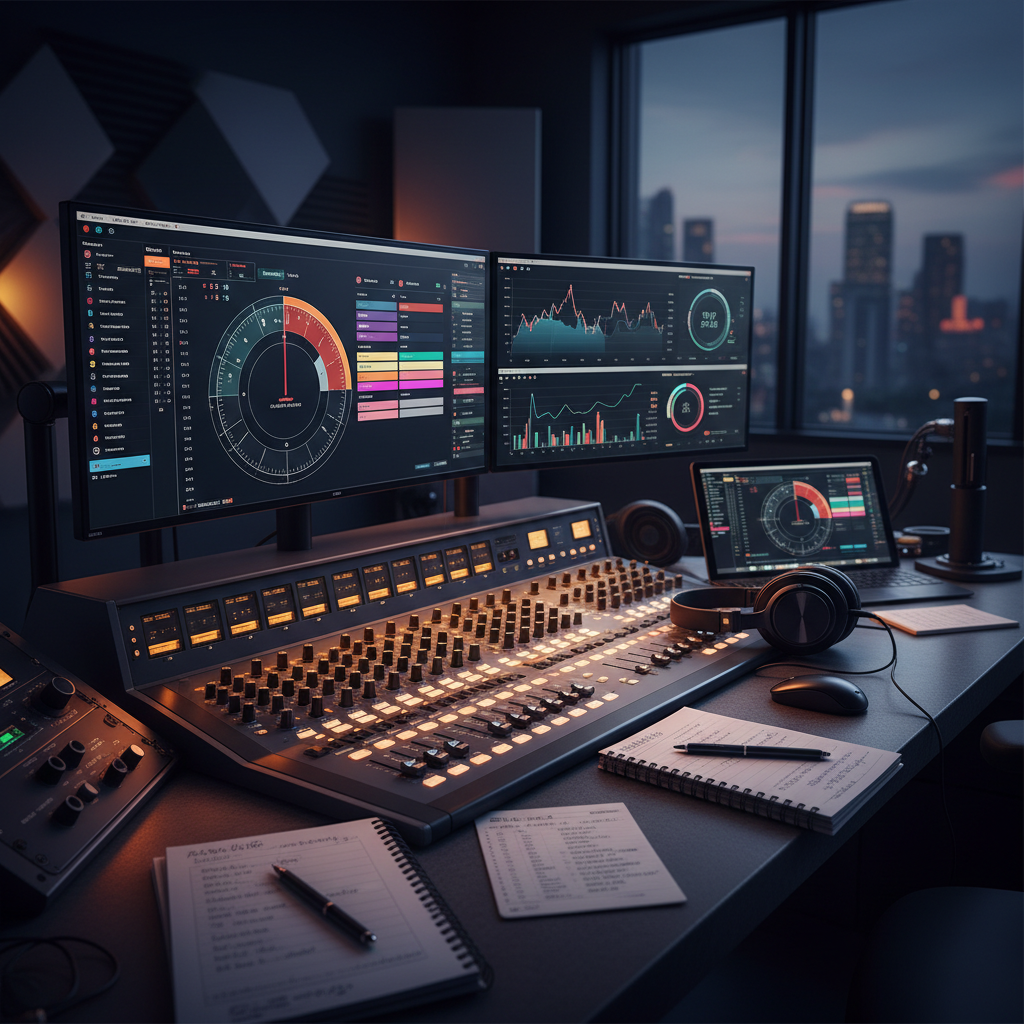 Relógio de programação musical e retenção de audiência
